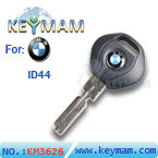 BMW 4 track ID44 transponder key  (with metal logo) 