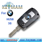 BMW HU58 3 button modified flip remote key shell 