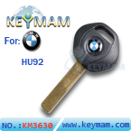 BMW 2 track  transponder key shell (with metal logo)