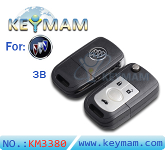 Buick HRV 3 button flip remote key shell 