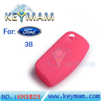 Ford Focus 3 buttons remote silicon rubber case pink color
