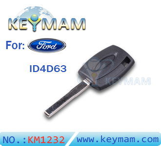 Ford Focus ID4D63 transponder key 