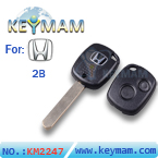 Honda 2 Button remote Key shell