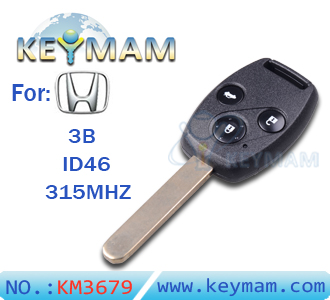 Honda Civic ID46 3-button remote key(315Mhz)