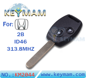 Honda Civic ID46 2-button remote key(313.8Mhz)