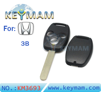 Honda 3-button remote key shell (without Logo and paper sticker)