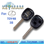 Lexus TOY48 3 button remote key shell(46mm)