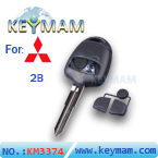 Mitsubishi 2 button remote key shell  (right side)