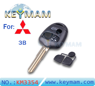 Mitubishi 3 button remote key shell (left side)