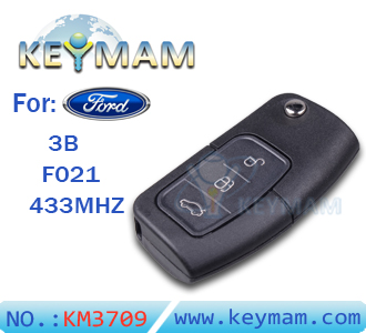 Ford Mondeo FO21 3 button flip remote key 433mhz