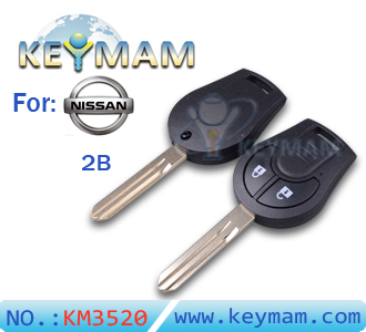Nissan 2 button remote key shell 
