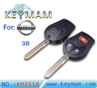 Nissan Sunny 3 button remote key shell 