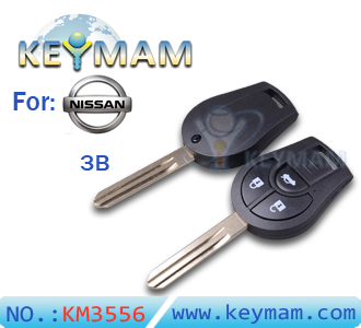 Nissan 3 button remote key shell 