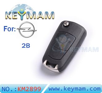 Opel 2 button flip remote key shell