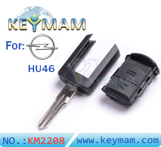 Opel 2 button remote key shell (HU46)