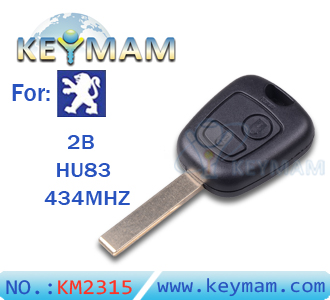 Peugeot 2 button remote key 434MHZ