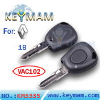 Renault 1 button remote key shell(without battery location)