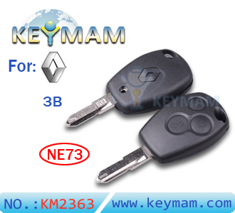 Renault 3 button remote key shell
