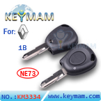 Renault  1 button  remote key shell(without battery location)