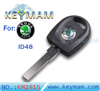 Skoda ID48 transponder key with light