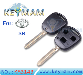 Toyota 3 button remote key shell Without Logo