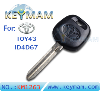 Toyota aftermarket 4D(67) transponder key 