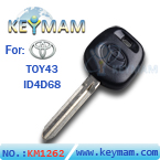 TOYOTA  4D(68) transponder key 