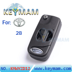 Toyota Corolla 2 button flip remote key shell