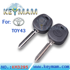 Toyota TOY43 transponder key shell