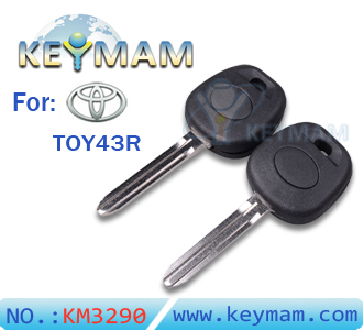 Toyota TOY43R transponder key shell (without Logo)