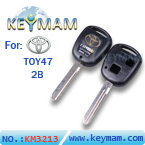 Toyota TOY47 2 button remote key shell 