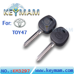 Toyota TOY47 transponder key shell