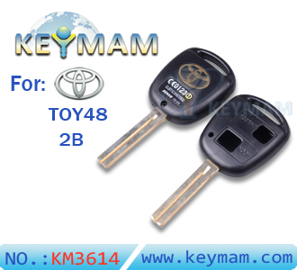 Toyota TOY48 2 button remote key shell 