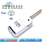 Toyota Camry 4 button folding remote key shell