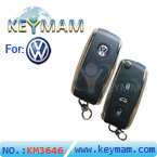 VW Touareg 3 button modified flip remote key shell