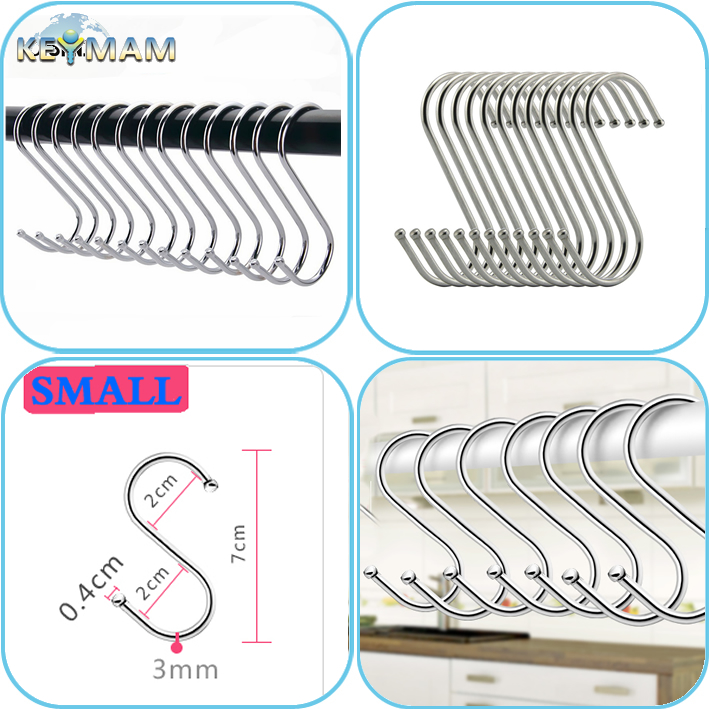 S shaped metal hook small size 10 pcs/lot