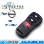 Nissan Remote 2+1 Button（315MHZ）VDO