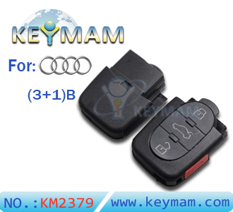 Audi 3+1 button remote shell(big battery)