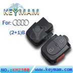 Audi 2+1 button remote shell(small battery)