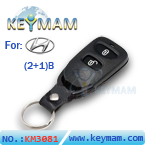 Hyundai 2+1 button remote shell 