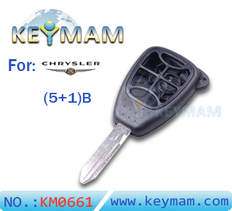 Chrysler 5+1 button remote key shell (small button )