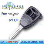Chrysler 2+1 button remote key shell(big button) 