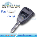 Chrysler 3+1 button remote key shell (small button) 