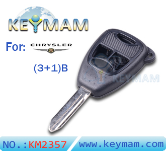Chrysler 3+1 button remote key shell (small button) 