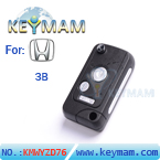 Honda 2+1 Button Flip Remote Key Shell