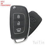 HYUNDAI New IX35 FSK 433MHz 7936A chip folding remote key 3 buttons（Be in common use New Elantra ,New Tucson Eight generations sonata,IX35 ）