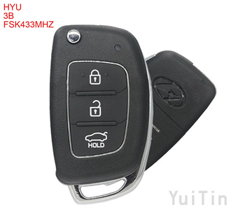 HYUNDAI New IX35 FSK 433MHz 7936A chip folding remote key 3 buttons（Be in common use New Elantra ,New Tucson Eight generations sonata,IX35 ）