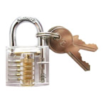 Transparent lock mini transparent practice padlock locksmith practice lock