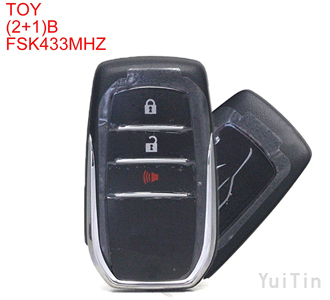TOYOTA FORTUNER (2+1)buttons FSK 433MHZ keyless-go remote 8A chip