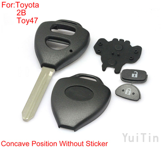 TOYOTA corolla remote key shell 2 buttons TOY47
